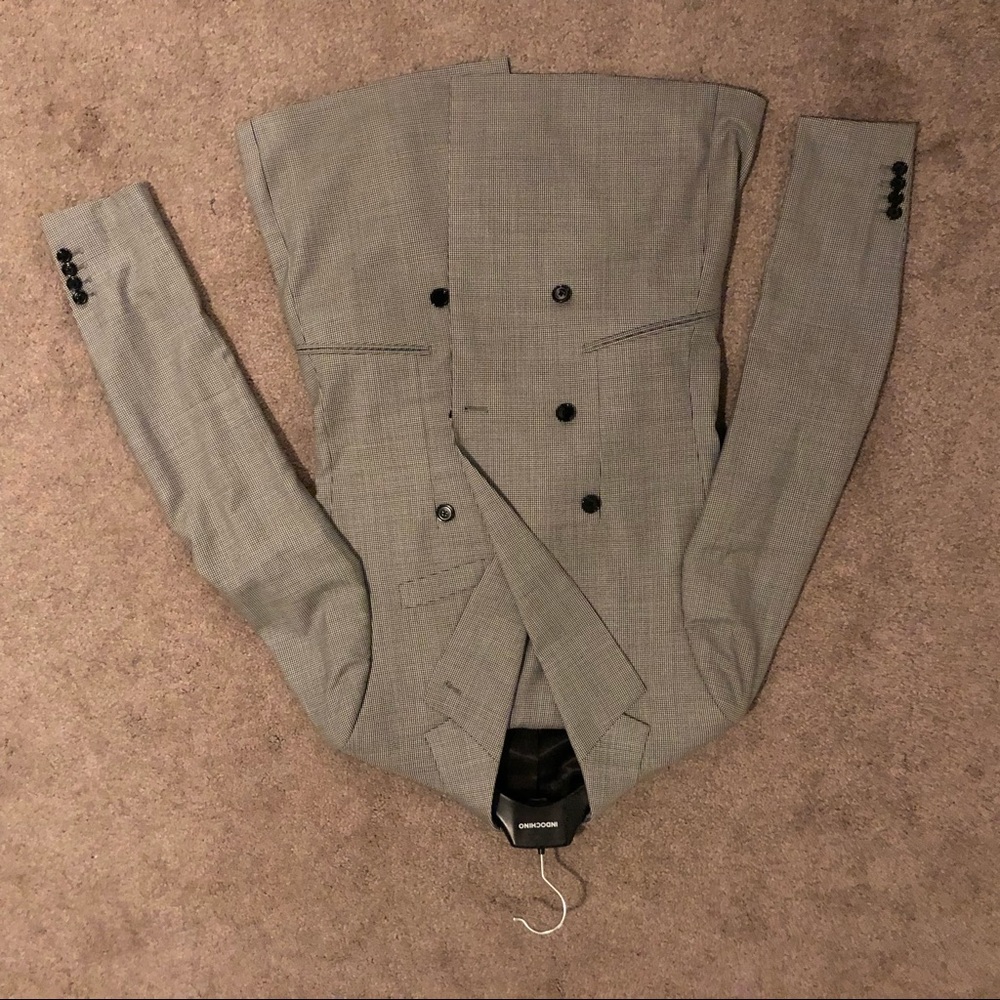 Houndstooth Black and White Suit